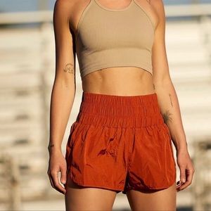Free People The Way Home Shorts in Rust